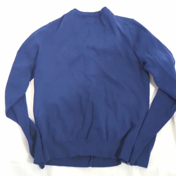 Saks Fifth Avenue 100% Cotton Blue Cardigan - Picture 5 of 5